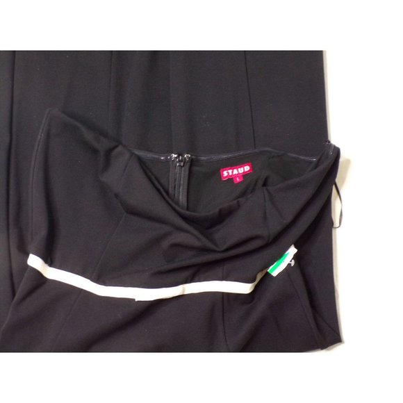 STAUD Honeydew Strapless Cocktail Dress Black and White Large NEW - Picture 12 of 12